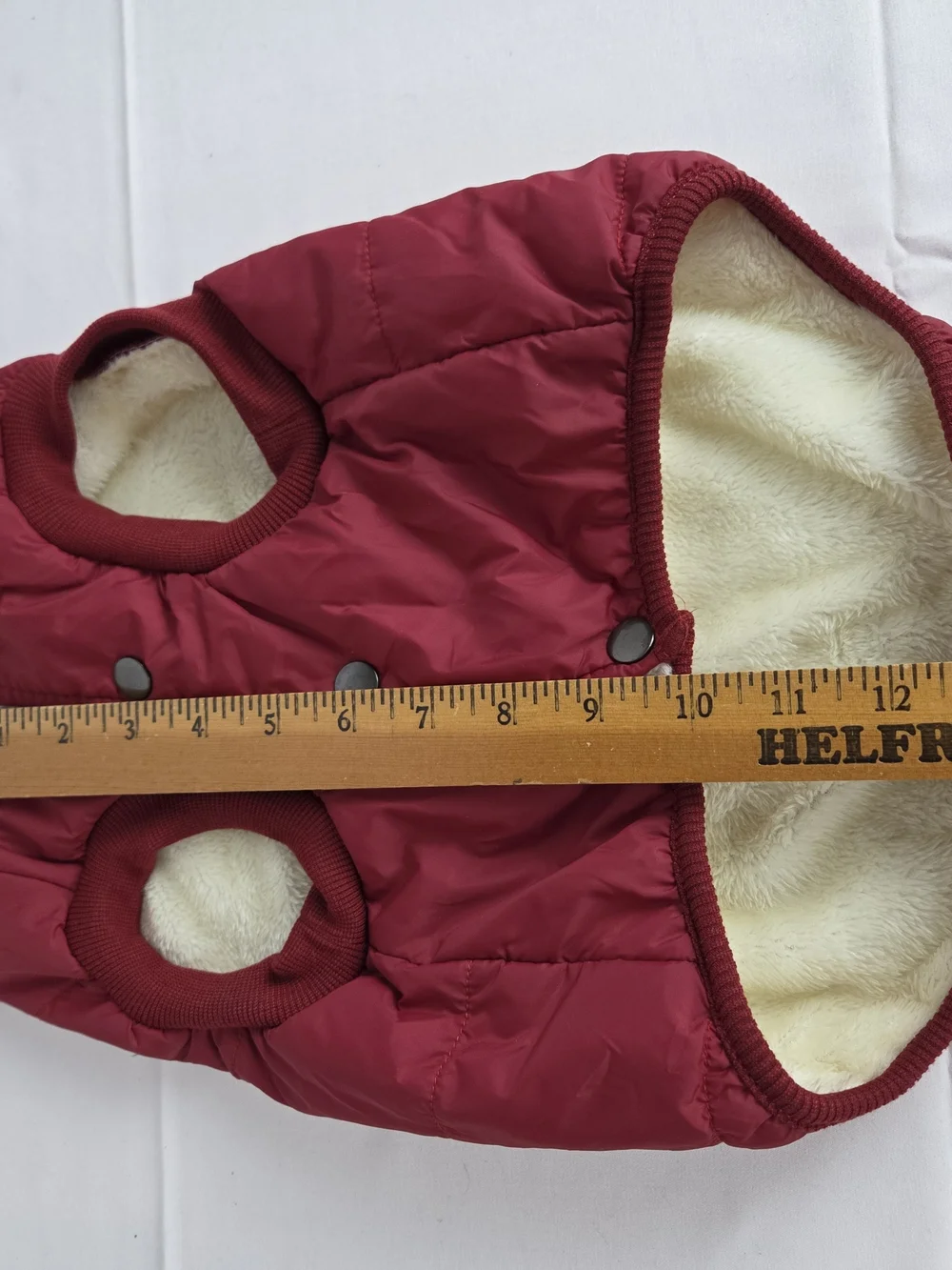 Dog Raincoat Large..Red Quilted Dog Puffer Jacket with Hood - Brand: